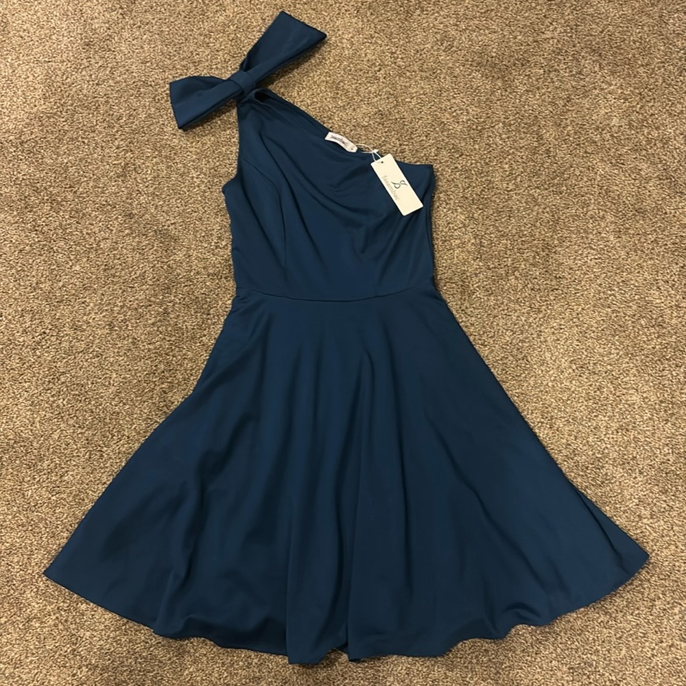 Teal wedding guest/bridesmaid dress